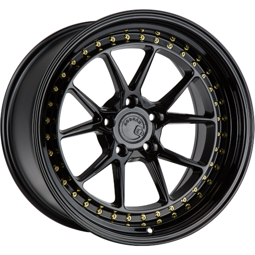 Aodhan DS08 Gloss Black W/ Gold Rivets - Part Number DS81885510035GB Aodhan DS08 Gloss Black W/ Gold Rivets Photo
