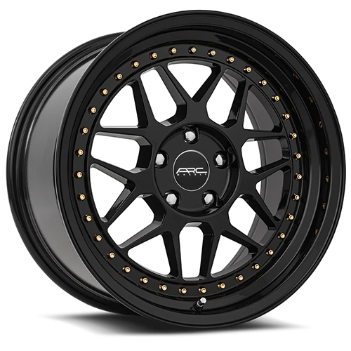ARC AR9 Black W/ Gold Rivets - Part Number AR09189551435BK ARC AR9 Black W/ Gold Rivets Photo