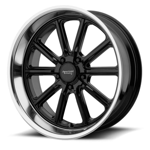 American Racing Forged Rodder VN507 Gloss Black W/ Diamond Cut Lip - Part Number VN50728050300 American Racing Forged Rodder VN507 Gloss Black W/ Diamond Cut Lip Photo