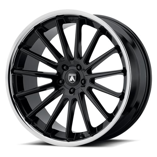 Asanti Black Label ABL-24 Gloss Black W/ Chrome Lip - Part Number ABL24-20051520BK Asanti Black Label ABL-24 Gloss Black W/ Chrome Lip Photo