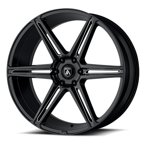 Asanti Black Label ABL-22 Gloss Black W/ Milled Spokes - Part Number ABL25-24106330BK Asanti Black Label ABL-22 Gloss Black W/ Milled Spokes Photo