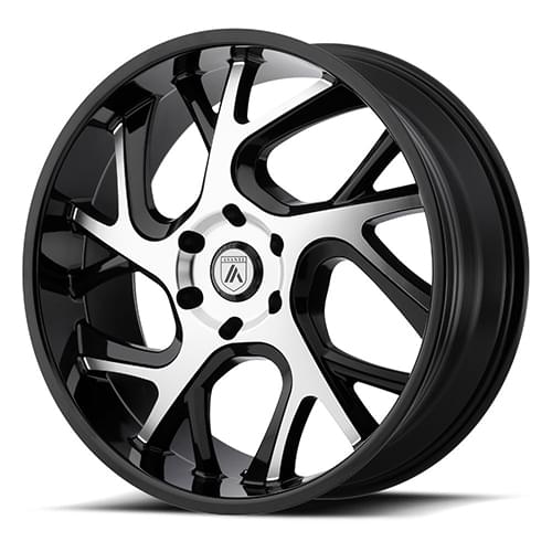 Asanti Black Label ABL-16 Gloss Black W/ Machined Face - Part Number ABL16-20856330MS Asanti Black Label ABL-16 Gloss Black W/ Machined Face Photo