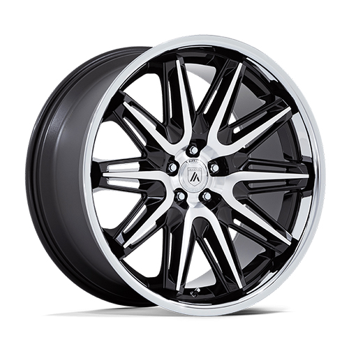 Asanti Black Label ABL47 Imperator Gloss Black Machined With Stainless Lip - Part Number AB047BS22054938 Asanti Black Label ABL47 Imperator Gloss Black Machined With Stainless Lip Photo