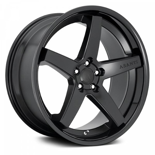 Asanti Black Label ABL-31 Satin Black W/ Gloss Black Lip - Part Number ABL31-22051525SB Asanti Black Label ABL-31 Satin Black W/ Gloss Black Lip Photo