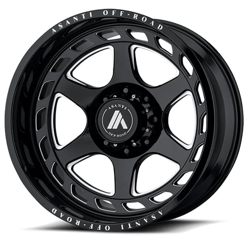 Asanti Offroad AB816 Gloss Black W/ Milled Spokes - Part Number AB816-221288GB44N Asanti Offroad AB816 Gloss Black W/ Milled Spokes Photo