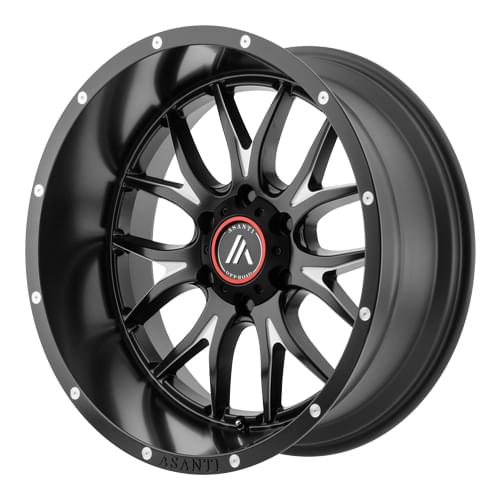 Asanti Offroad AB807 Carbine Satin Black W/ Milled Spokes - Part Number AB807-20905818BM Asanti Offroad AB807 Carbine Satin Black W/ Milled Spokes Photo