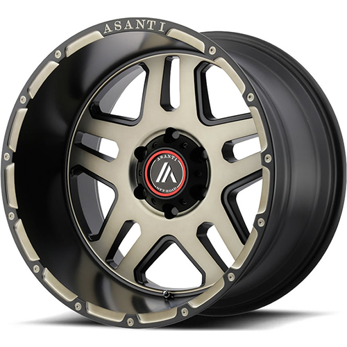 Asanti Offroad AB809 Matte Black Machined W/ Tinted Clear Photo