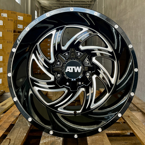ATW Offroad 003 Gloss Black W/ Milled Spokes - Part Number WATW003-1 ATW Offroad 003 Gloss Black W/ Milled Spokes Photo