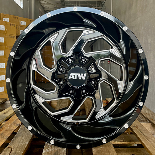 ATW Offroad 007 Gloss Black W/ Milled Spokes - Part Number WATW007-2 ATW Offroad 007 Gloss Black W/ Milled Spokes Photo