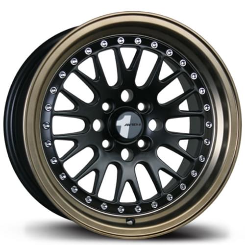 Avid 1 AV-12 Matte Black W/ Bronze Lip - Part Number AV1215804C25BZ Avid 1 AV-12 Matte Black W/ Bronze Lip Photo