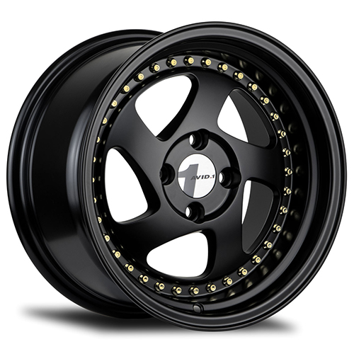Avid 1 AV-19 Matte Black W/ Gold Rivets - Part Number AV1915804C25BG Avid 1 AV-19 Matte Black W/ Gold Rivets Photo