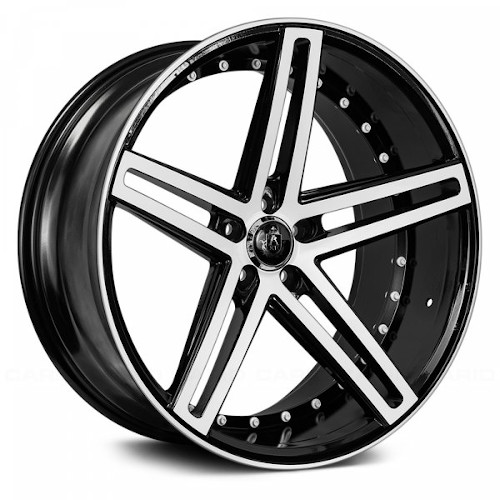 Axe EX20 Gloss Black W/ White Face - Part Number 10522BLNK38EX20W-5x120 Axe EX20 Gloss Black W/ White Face Photo