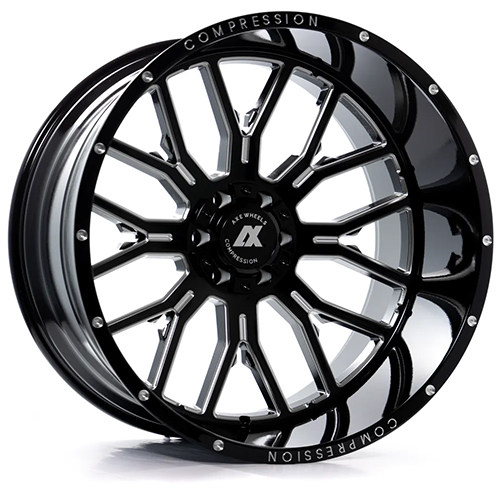 Axe Off-Road 6.0 Gloss Black W/ Milled Accents - Part Number 26148180-76AX6BM Axe Off-Road 6.0 Gloss Black W/ Milled Accents Photo