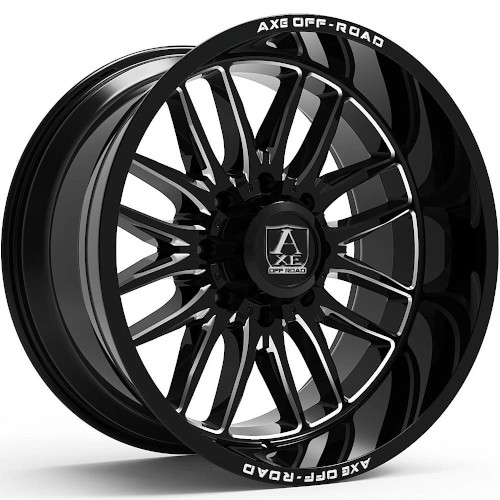 Axe Off-Road Hades Gloss Black W/ Milled Accents - Part Number 22128165-44HADBM Axe Off-Road Hades Gloss Black W/ Milled Accents Photo