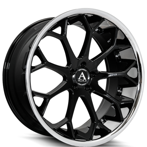 Azad AZ99 Gloss Black With Stainless Lip - Part Number AZ99221055112+35GLOSSBLACK/SSL Azad AZ99 Gloss Black With Stainless Lip Photo