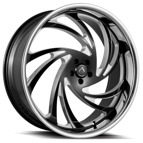 Azad AZ Drip Black Milled With Stainless Lip - Part Number AZDRIP22956139+25BM/SSL Azad AZ Drip Black Milled With Stainless Lip Photo