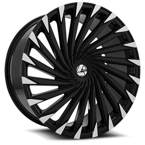 Azara AZA-501 Gloss Black Machined - Part Number AZA-50126955115127+15BM Azara AZA-501 Gloss Black Machined Photo
