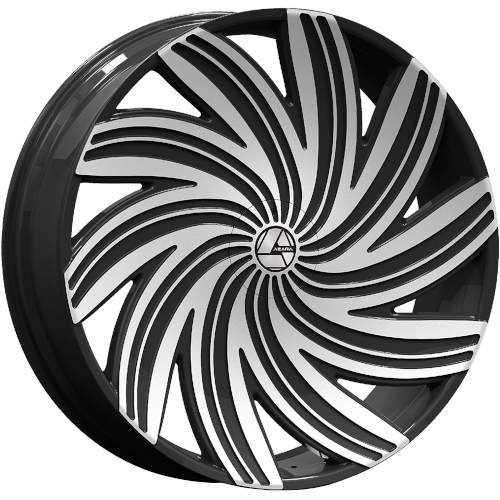 Azara AZA-502 Gloss Black Machined - Part Number AZAC502228551143120+38BM Azara AZA-502 Gloss Black Machined Photo