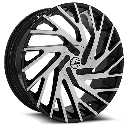 Azara AZA-505 Gloss Black Machined - Part Number AZA-505188051143120+35BM Azara AZA-505 Gloss Black Machined Photo