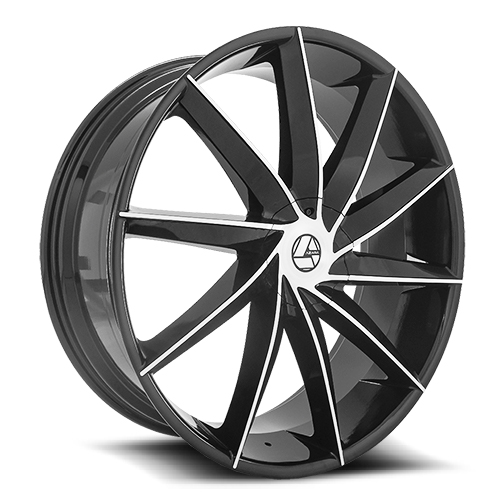 Azara AZA-506 Gloss Black Machined - Part Number AZA-50630955115120+15BM Azara AZA-506 Gloss Black Machined Photo