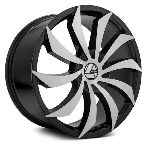 Azara AZA-507 Gloss Black Machined - Part Number AZA-50726955115120+15BM Azara AZA-507 Gloss Black Machined Photo