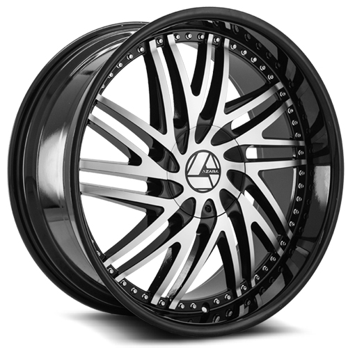 Azara AZA-509 Gloss Black Machined - Part Number AZA-509208551081143+35BM Azara AZA-509 Gloss Black Machined Photo