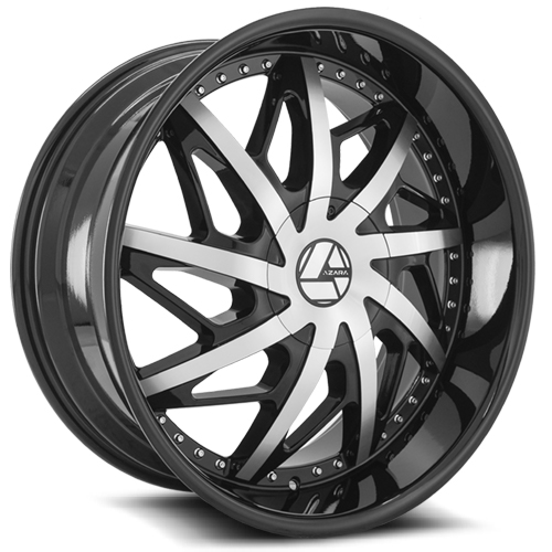 Azara AZA-510 Gloss Black Machined - Part Number AZA-510208551121143+35BM Azara AZA-510 Gloss Black Machined Photo