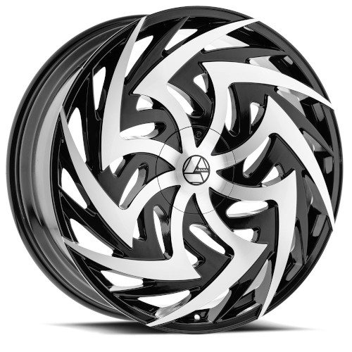 Azara AZA-520 Gloss Black Machined - Part Number AZAC520208551121143+35BM Azara AZA-520 Gloss Black Machined Photo
