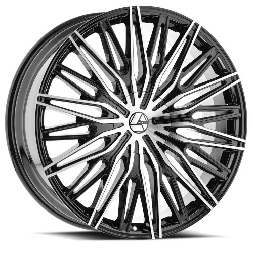 Azara AZA-522 Gloss Black Machined - Part Number AZA-522208551121143+35BM Azara AZA-522 Gloss Black Machined Photo