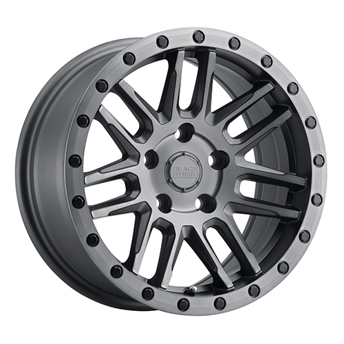 Black Rhino Arches Brushed Gunmetal W/ Black Lip - Part Number 1795ACH126135G87 Black Rhino Arches Brushed Gunmetal W/ Black Lip Photo
