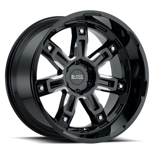 Black Rhino Locker Gloss Black W/ Milled Spokes - Part Number 1880LKR305120B76 Black Rhino Locker Gloss Black W/ Milled Spokes Photo