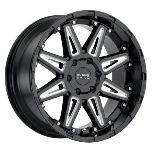 Black Rhino Rush Gloss Black W/ Milled Spokes - Part Number 1895RSH-85127B71 Black Rhino Rush Gloss Black W/ Milled Spokes Photo