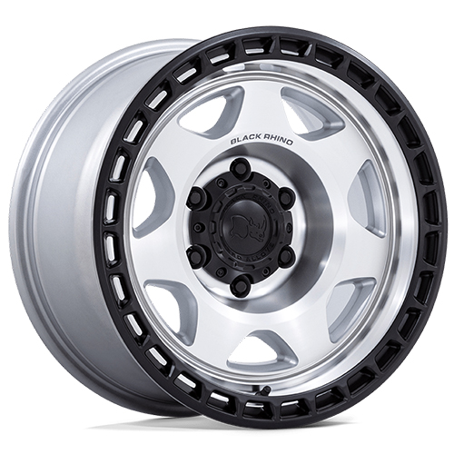 Black Rhino Voyager Silver W/ Machined Face & Matte Black Lip - Part Number BR018SD17856400 Black Rhino Voyager Silver W/ Machined Face & Matte Black Lip Photo