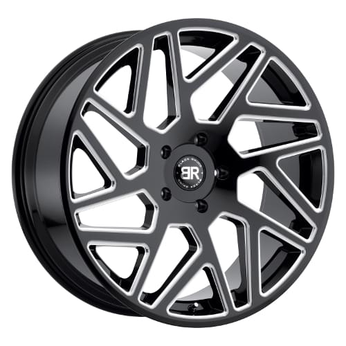 Black Rhino Cyclone Gloss Black W/ Milled Spokes - Part Number 2410CYC256140B12 Black Rhino Cyclone Gloss Black W/ Milled Spokes Photo