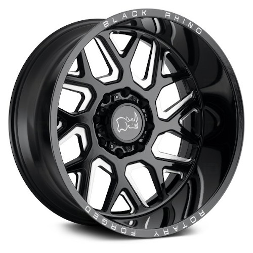 Black Rhino Reaper Gloss Black W/ Milled Spokes - Part Number 2015RPR-46140B12 Black Rhino Reaper Gloss Black W/ Milled Spokes Photo