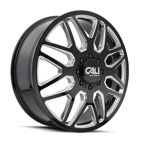 Cali Offroad Invader 9115 Dually Gloss Black W/ Milled Spokes Photo