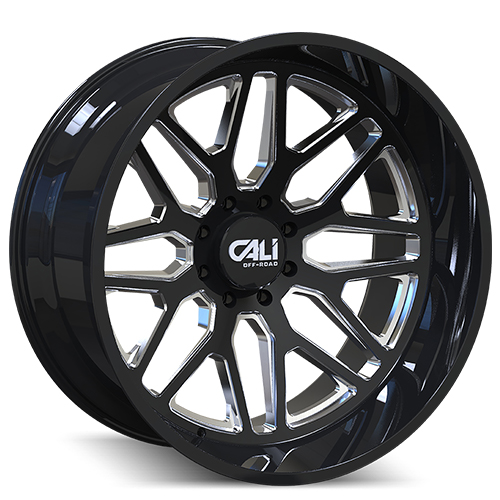 Cali Offroad Invader 9115 Gloss Black Milled Spokes