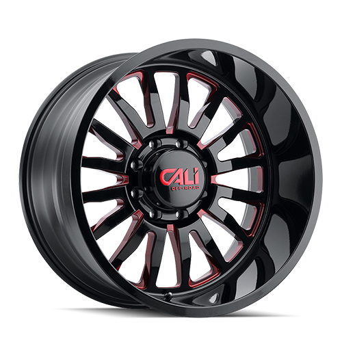Cali Offroad Summit 9110 Gloss Black W/ Red Milled Spokes - Part Number 9110-24478BTR Cali Offroad Summit 9110 Gloss Black W/ Red Milled Spokes Photo