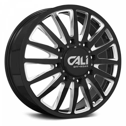 Cali Offroad Summit 9110 Gloss Black Milled Dually Front - Part Number 9110D-22877BMF115 Cali Offroad Summit 9110 Gloss Black Milled Dually Front Photo