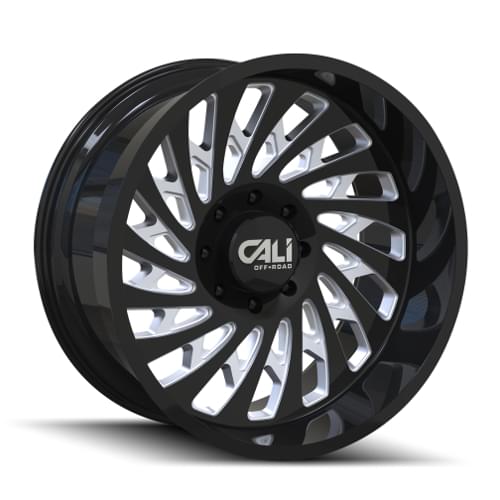 Cali Offroad Switchback 9108 Gloss Black W/ Milled Spokes - Part Number 9108-2170BM Cali Offroad Switchback 9108 Gloss Black W/ Milled Spokes Photo