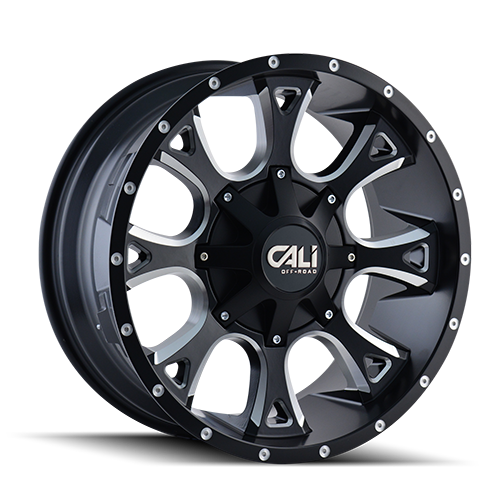 Cali Offroad Anarchy 9103 Satin Black W/ Milled Spokes - Part Number 9103-2976M Cali Offroad Anarchy 9103 Satin Black W/ Milled Spokes Photo