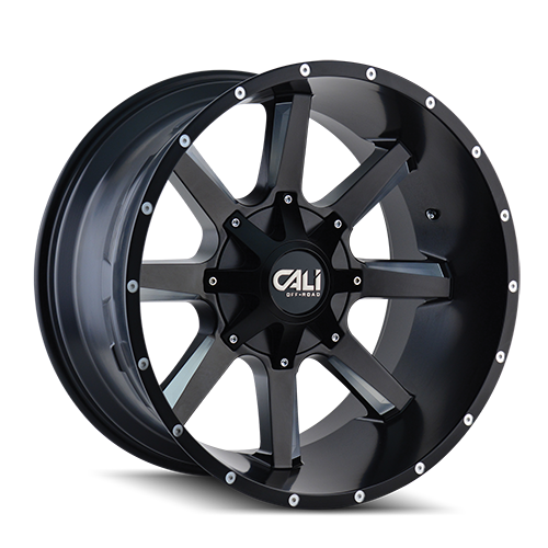 Cali Offroad Busted 9100 Satin Black W/ Milled Spokes - Part Number 9100-2978M Cali Offroad Busted 9100 Satin Black W/ Milled Spokes Photo