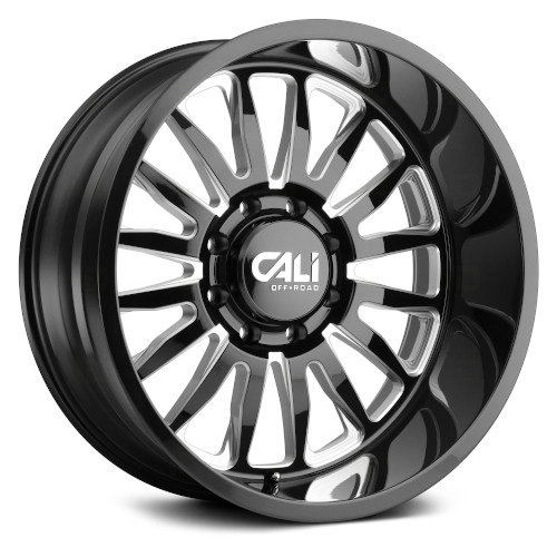 Cali Offroad Summit 9110 Gloss Black W/ Milled Spokes - Part Number 9110-2178BM Cali Offroad Summit 9110 Gloss Black W/ Milled Spokes Photo