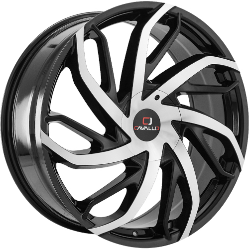 Cavallo CLV-29 Gloss Black W/ Machined Face - Part Number CLV-29229551151397+15BM Cavallo CLV-29 Gloss Black W/ Machined Face Photo