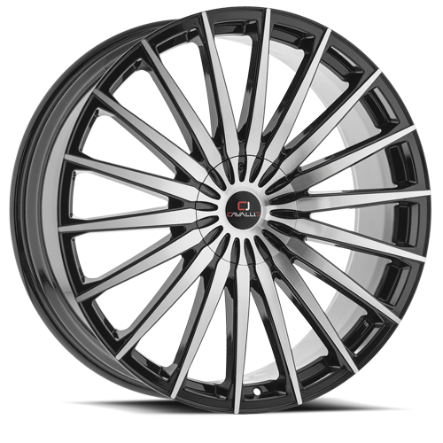 Cavallo CLV-C-34 Gloss Black W/ Machined Face - Part Number CLVC34208551081143+35BM Cavallo CLV-C-34 Gloss Black W/ Machined Face Photo