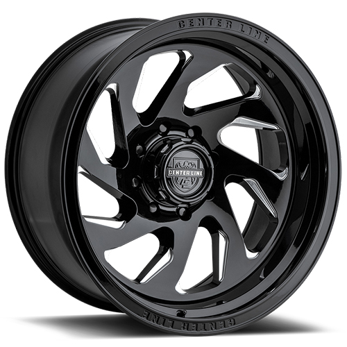 Centerline Offroad LT-7 847 Gloss Black W/ Milled Spokes - Part Number 847BM-2096818 Centerline Offroad LT-7 847 Gloss Black W/ Milled Spokes Photo