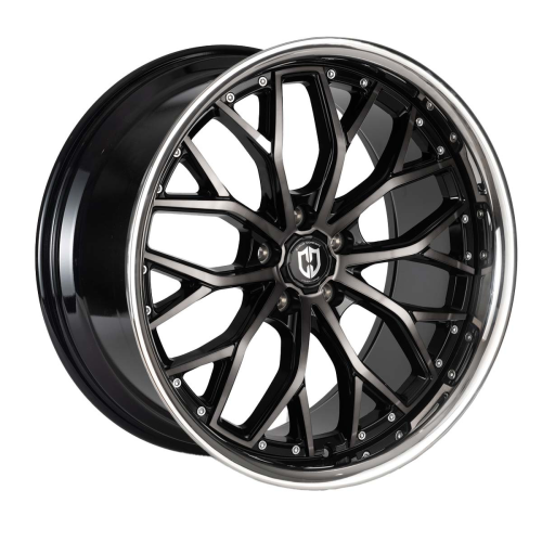 Curva Concepts Cff76 Gloss Black Machined Face Dark Tint Stainless Lip