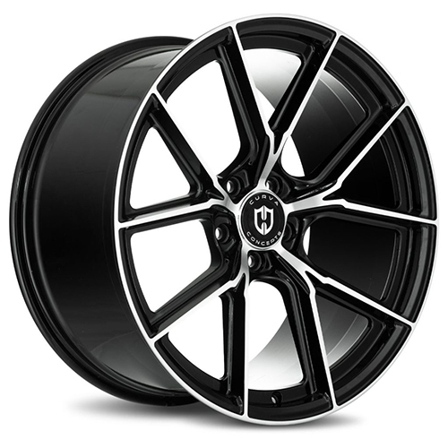 Curva Concepts CFF70 Gloss Black W/ Machined Face - Part Number CFF70-20101144073BMF Curva Concepts CFF70 Gloss Black W/ Machined Face Photo