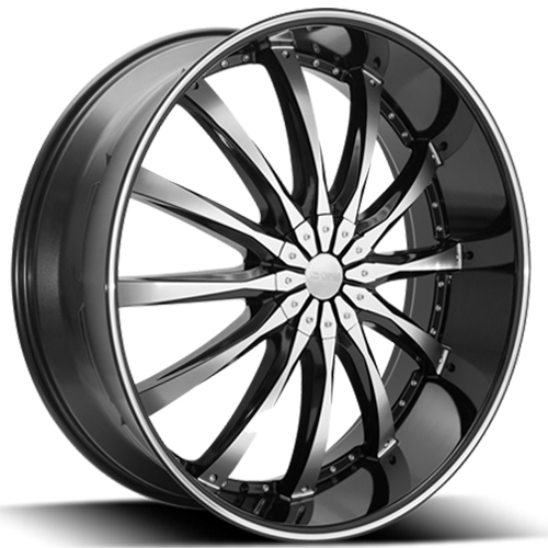 D Centi DW8 Black Machined w/ Machined Lip & Alum Cap - Part Number DW82495050+13BML D Centi DW8 Black Machined w/ Machined Lip & Alum Cap Photo