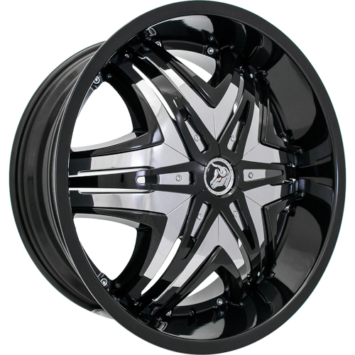 Diablo Elite Black W Chrome Inserts - Part Number DE-241BLNK1278B Diablo Elite Black W Chrome Inserts Photo